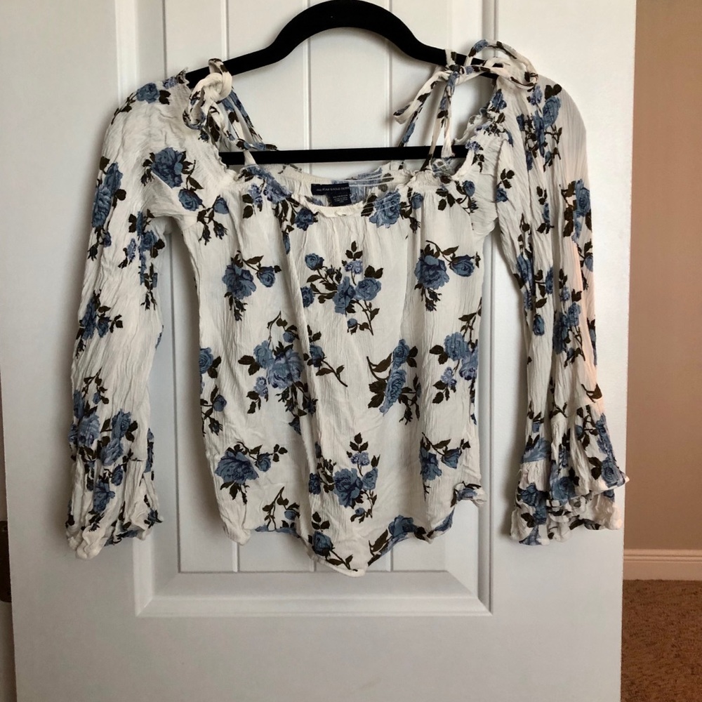 Strapless Floral American Eagle Top